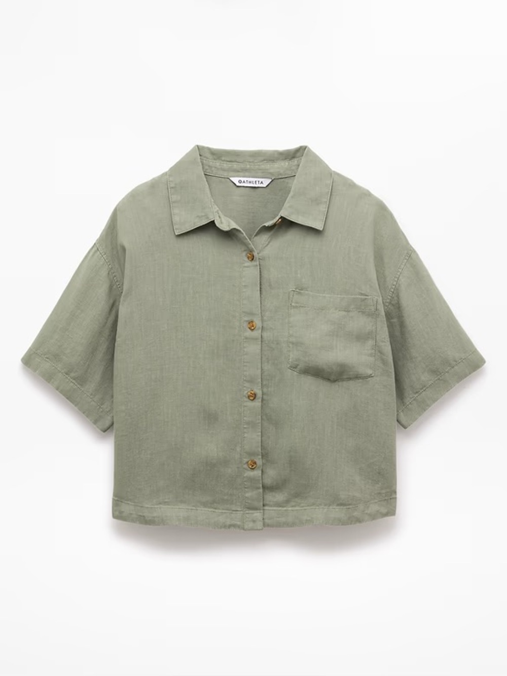 🆕 NWT Athleta Resort Linen Shirt Sz M